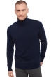 Cachemire pull homme col roule edgar 4f marine fonce 4xl