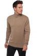 Cachemire pull homme col roule edgar 4f natural brown xs