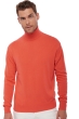 Cachemire pull homme col roule edgar corail lumineux m