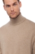 Cachemire pull homme col roule edgar natural brown xs