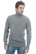 Cachemire pull homme col roule lucas gris chine xs