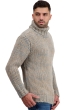 Cachemire pull homme col roule togo natural brown manor blue natural beige l