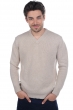 Cachemire pull homme col v atman natural beige xl