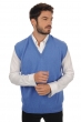 Cachemire pull homme col v balthazar bleu chine 2xl