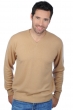 Cachemire pull homme col v gaspard camel 2xl