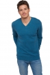 Cachemire pull homme col v hippolyte 4f manor blue l
