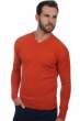 Cachemire pull homme col v maddox paprika s