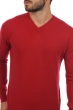 Cachemire pull homme col v maddox rouge velours xs