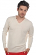 Cachemire pull homme hippolyte 4f natural ecru m
