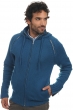 Cachemire pull homme zip capuche brandon bleu canard anthracite 2xl