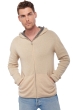 Cachemire pull homme zip capuche carson marmotte chine natural beige s