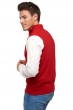 Cachemire pull homme zip capuche dali rouge velours s
