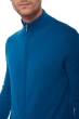 Cachemire pull homme zip capuche elton bleu canard 2xl
