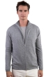 Cachemire pull homme zip capuche elton gris chine 4xl