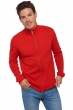 Cachemire pull homme zip capuche elton rouge 2xl
