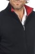 Cachemire pull homme zip capuche maxime noir rouge velours 2xl