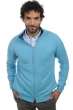 Cachemire pull homme zip capuche ronald tourmaline bleu canard 2xl