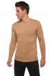 Chameau pull homme col rond cole camel naturel s