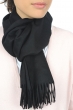 Vigogne accessoires echarpes cheches vicunazak noir 175 x 30 cm
