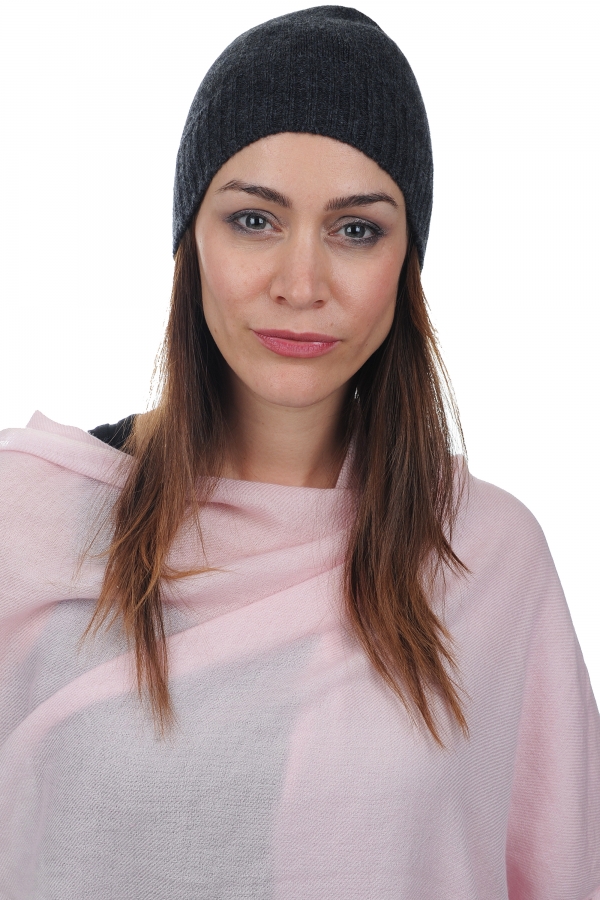 Cachemire accessoires bonnets tetous anthracite chine 22 x 19 cm