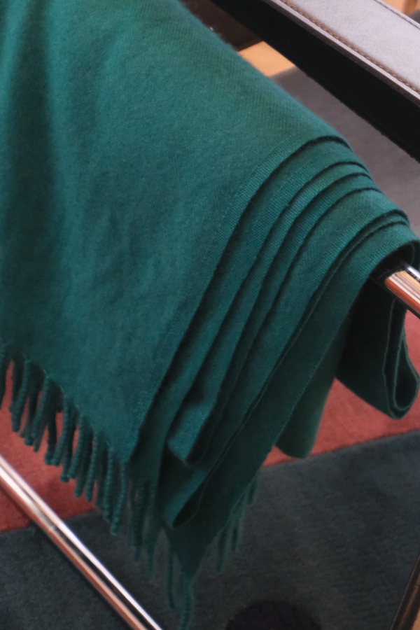 Cachemire accessoires couvertures plaids frisbi 147 x 203 vert foret 147 x 203 cm