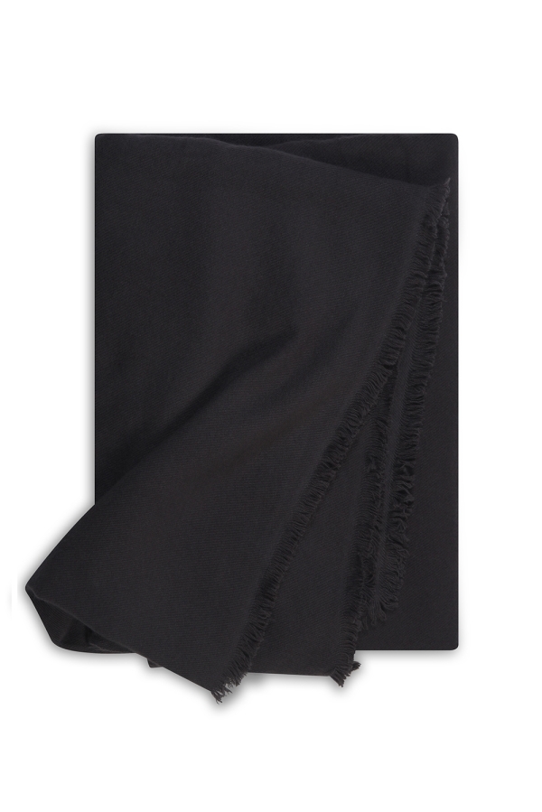 Cachemire accessoires couvertures plaids toodoo plain l 220 x 220 carbon 220x220cm