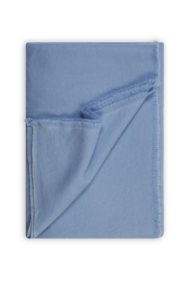 Cachemire accessoires couvertures plaids toodoo plain m 180 x 220 ciel bleu 180 x 220 cm