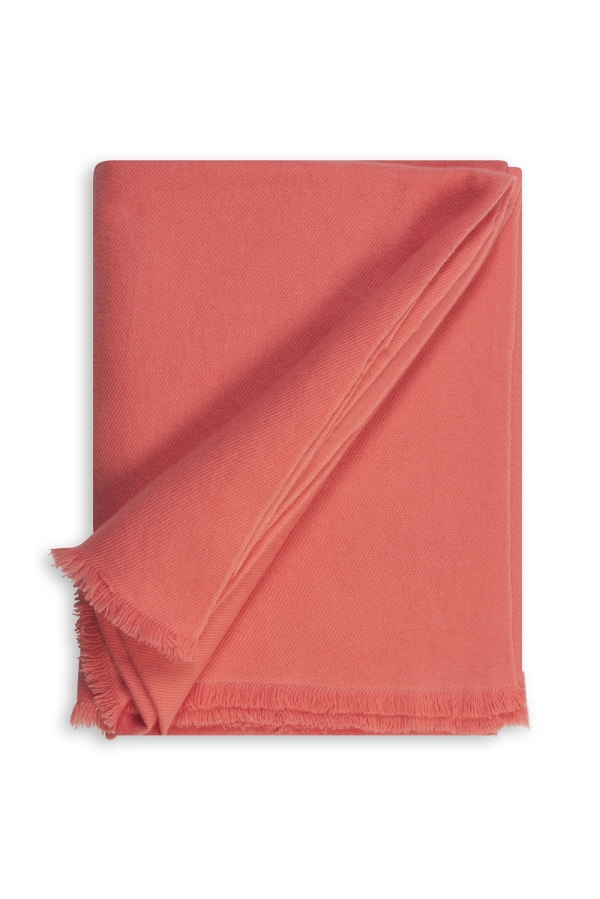 Cachemire accessoires couvertures plaids toodoo plain m 180 x 220 peach 180 x 220 cm