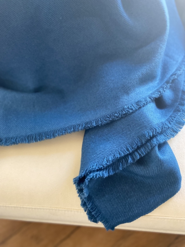 Cachemire accessoires homewear toodoo plain l 220 x 220 bleu canard 220x220cm
