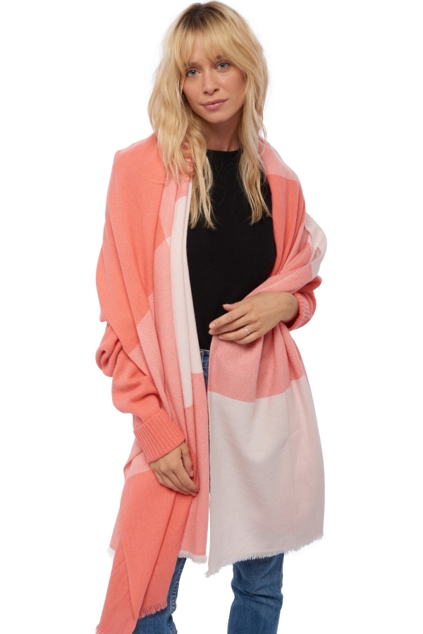 Cachemire accessoires homewear verona rose pale peach 225 x 75 cm