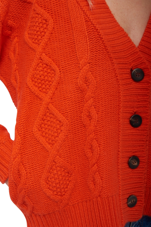 Cachemire accessoires valaska bloody orange 2xl