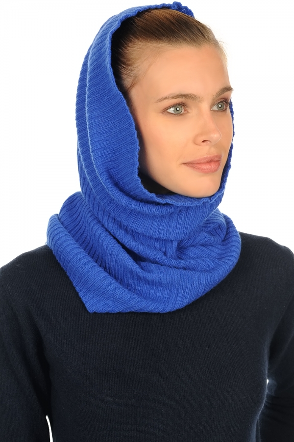 Cachemire pull femme cerise bleu lapis 60 x 28 cm