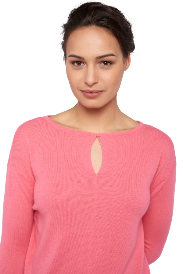 Cachemire pull femme col rond hoela blushing t1