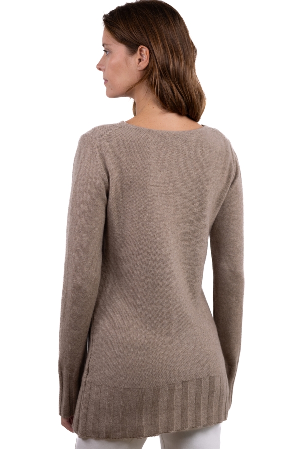Cachemire pull femme col rond july natural brown l