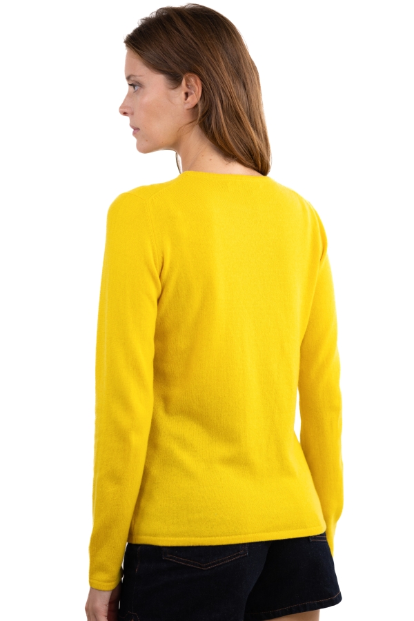 Cachemire pull femme col rond line tournesol xs