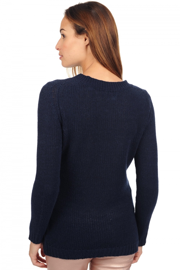 Cachemire pull femme col rond marielle marine fonce s