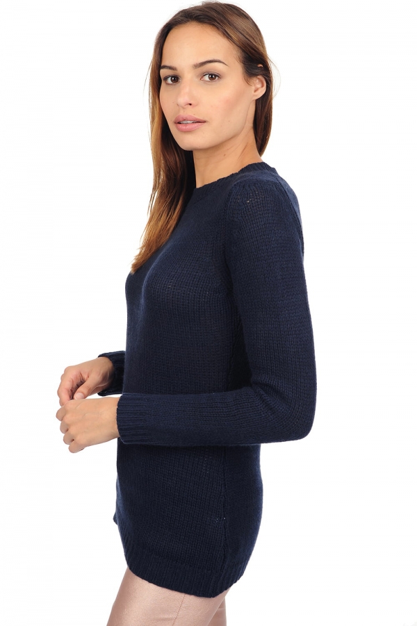 Cachemire pull femme col rond marielle marine fonce xl