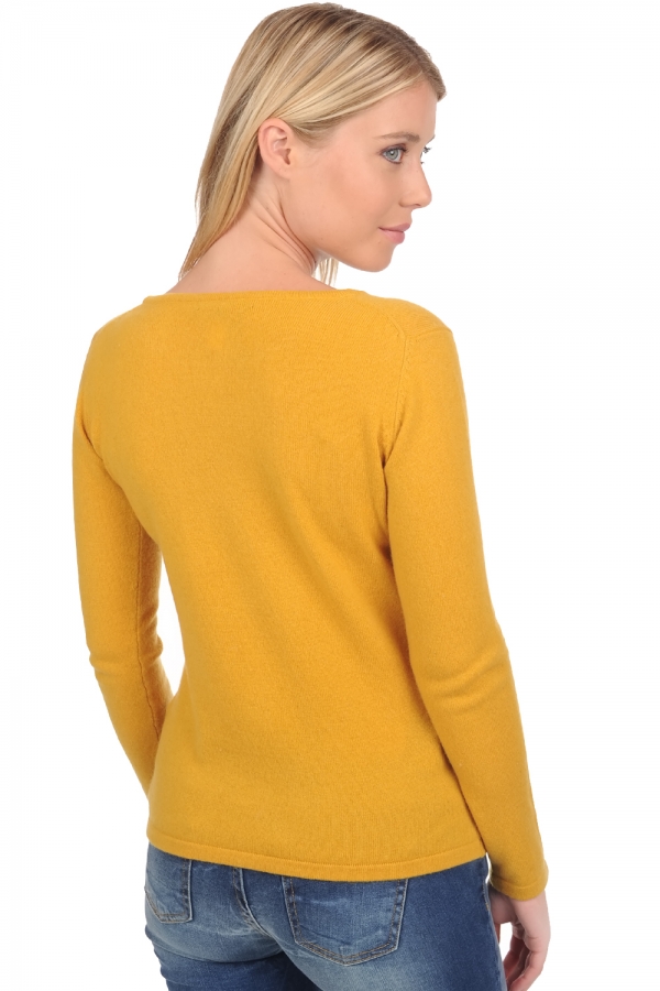 Cachemire pull femme col rond solange moutarde l