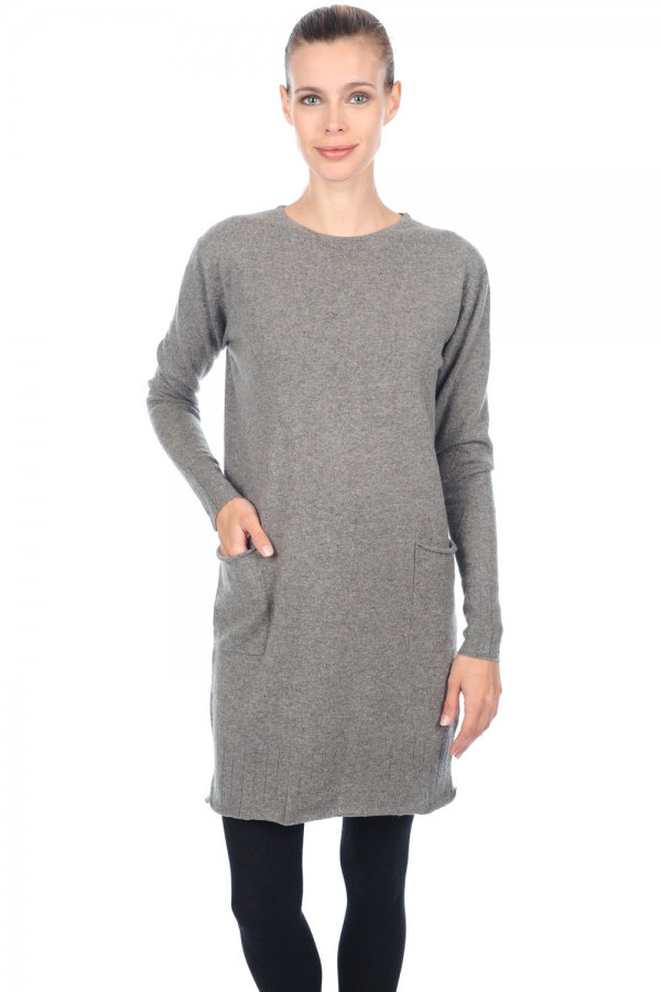 Cachemire pull femme col rond yuna marmotte chine xs