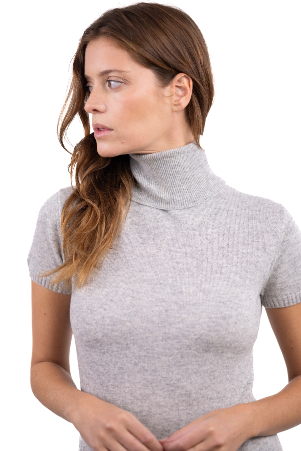 Cachemire pull femme col roule olivia flanelle chine m