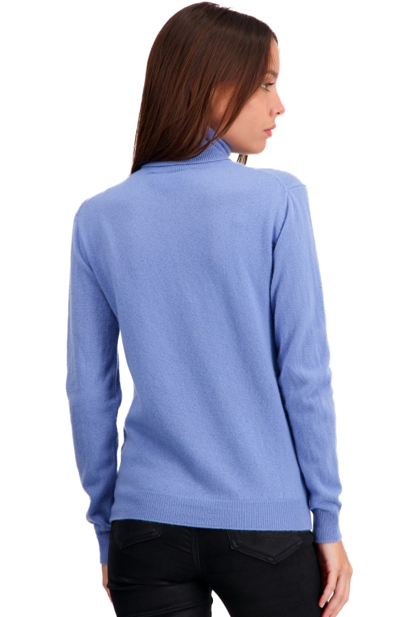 Cachemire pull femme col roule tale first light blue xs