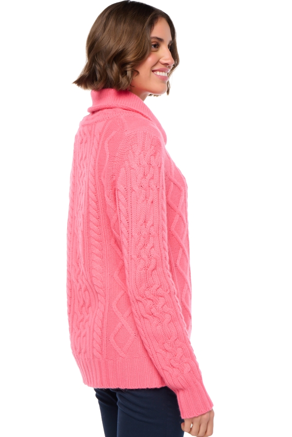 Cachemire pull femme col roule wynona blushing m
