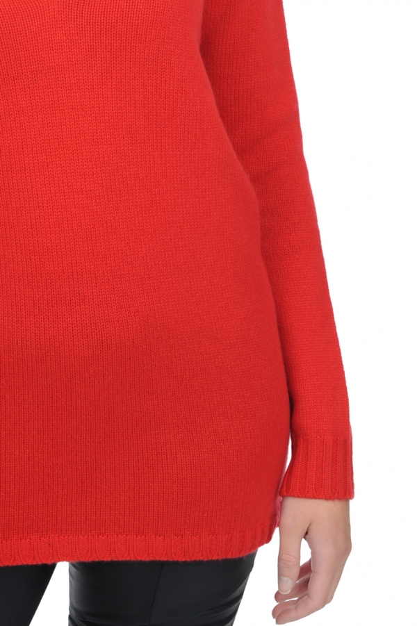 Cachemire pull femme col v vanessa premium rouge 2xl