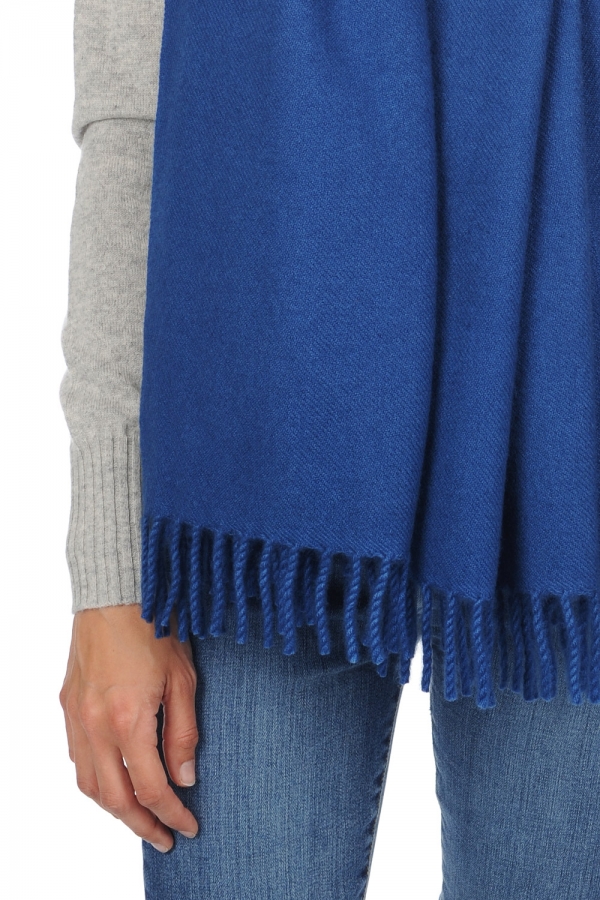Cachemire pull femme echarpes et cheches niry bleu prusse 200x90cm