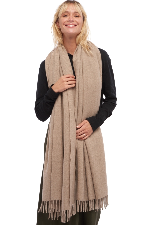 Cachemire pull femme niry natural brown 200x90cm