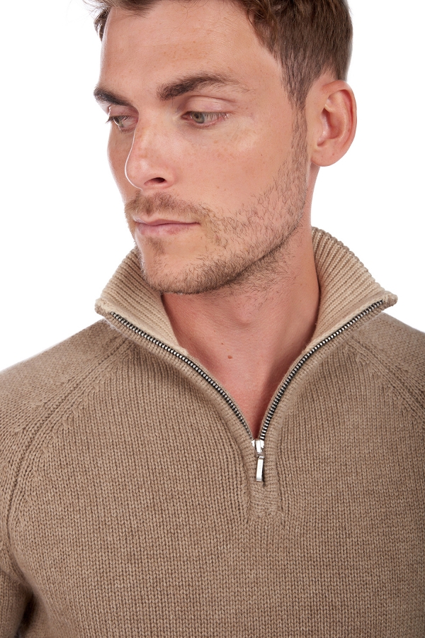 Cachemire pull homme angers natural brown natural beige m