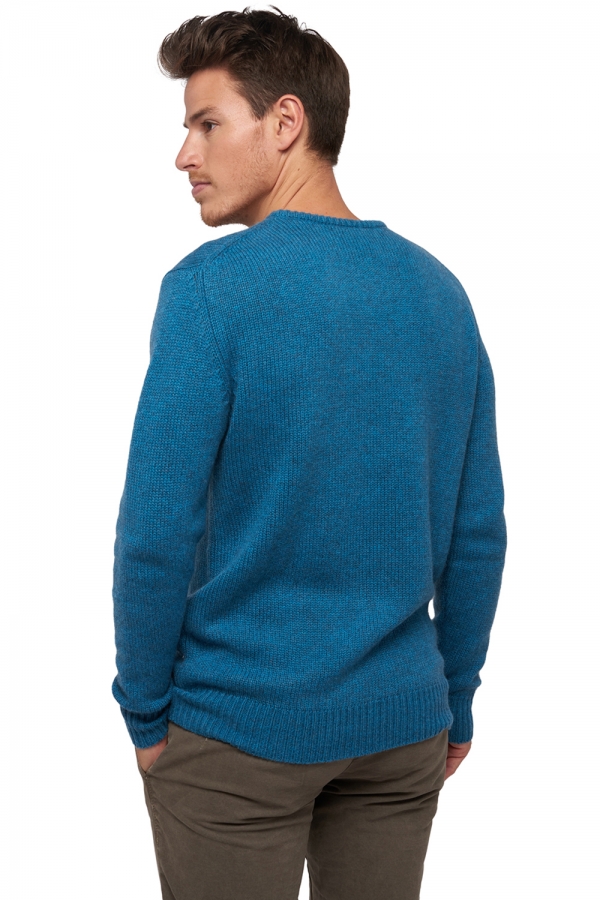 Cachemire pull homme col rond bilal manor blue m