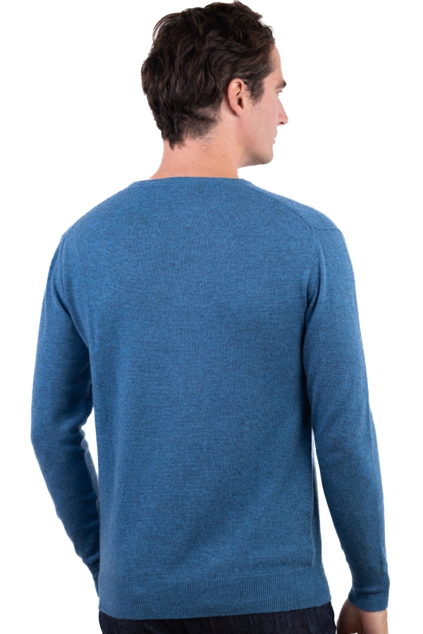 Cachemire pull homme col rond keaton manor blue 2xl