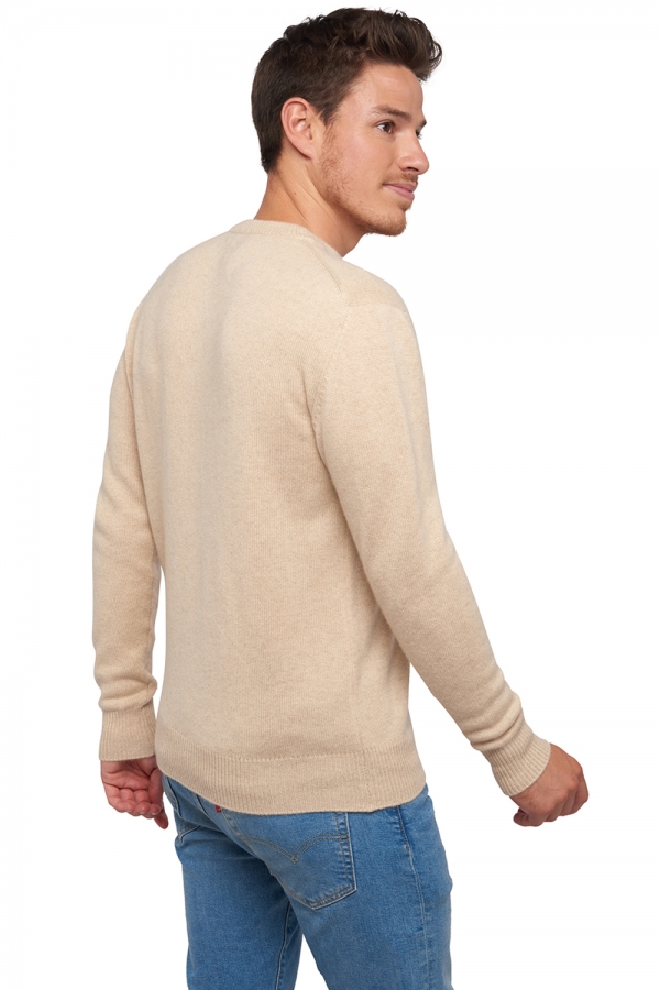 Cachemire pull homme col rond nestor 4f natural beige m