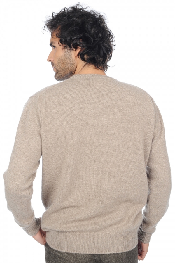 Cachemire pull homme col rond nestor 4f natural brown 3xl